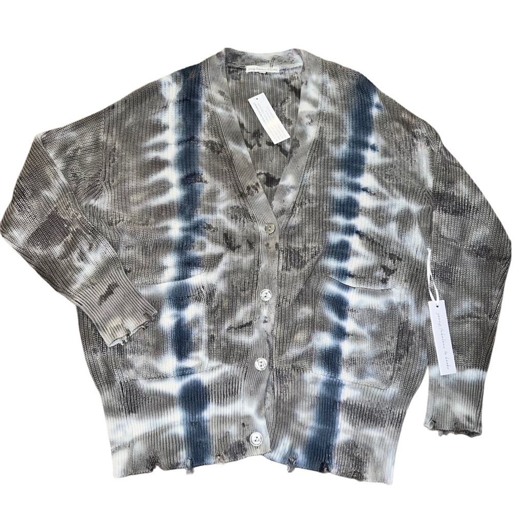 NWT Young Fabulous & Broke | Tie Dye Knit Oversized Cardigan - Picture 4 of 12